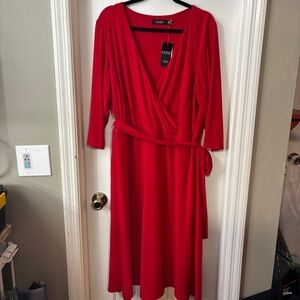 Ralph Lauren Red Long Sleeve Dress